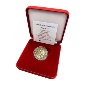 MONACO - 2011 - 2 € Matrimonio tra Alberto II e Charlène Wittstock - BU in cofanetto