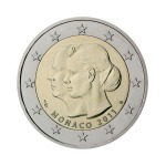 MONACO - 2011 - 2 € Matrimonio tra Alberto II e Charlène Wittstock - FDC da rotolino