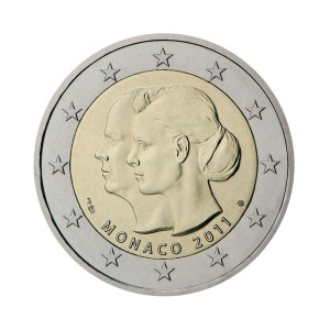 MONACO - 2011 - 2 € Matrimonio tra Alberto II e Charlène Wittstock - FDC da rotolino