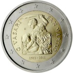 SAN MARINO - 2011 - 2 € 500° della nascita di Giorgio Vasari - FDC in folder