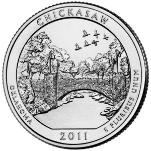 STATI UNITI - 2011 - 25 c. Parchi: Chickasaw National Recreation Area (Oklahoma) - Zecca D FDC