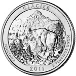 STATI UNITI - 2011 - 25 c. Parchi: Glacier (Montana) - Zecca D FDC