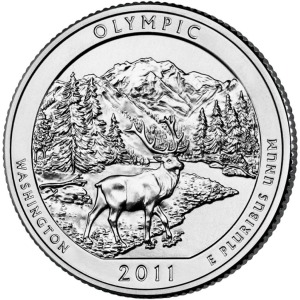 STATI UNITI - 2011 - 25 c. Parchi: Olympic (Washington) - Zecca D FDC