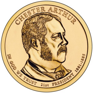 STATI UNITI - 2012 - 1 $ Presidenti: Chester Alan Arthur - Zecca D FDC