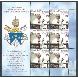 2012 100° della nascita di Papa Giovanni Paolo I 1 BF Vaticano 1