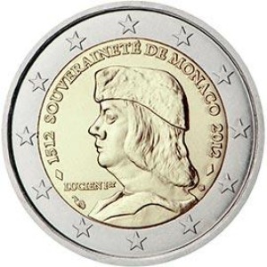 MONACO - 2012 - 2 € 500° della Sovranità di Monaco - PROOF in cofanetto