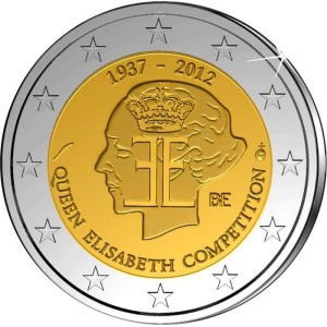 BELGIO - 2012 - 2 € 75 anni di Concorso Regina Elisabettaa - Rotolino