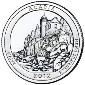 STATI UNITI - 2012 - 25 c. Parchi: Acadia (Maine) - Zecca D FDC