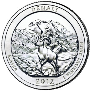 STATI UNITI - 2012 - 25 c. Parchi: Denali & Preserve (Alaska) - Zecca D FDC