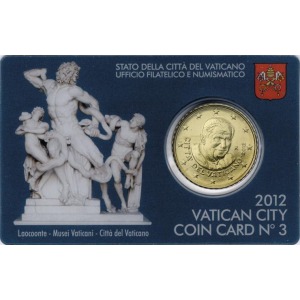 VATICANO - 2012 - Coin Card N° 3: Laocoonte con 50 c. - 1 moneta FDC