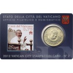 VATICANO - 2012 - Stamp&Coin Card N° 2: Giovanni Paolo I con 50 c. - 1 moneta FDC