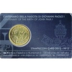 VATICANO - 2012 - Stamp&Coin Card N° 2: Giovanni Paolo I con 50 c. - 1 moneta FDC