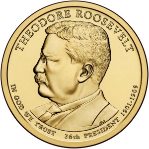 STATI UNITI - 2013 - 1 $ Presidenti: Theodore Roosevelt - Zecca D FDC