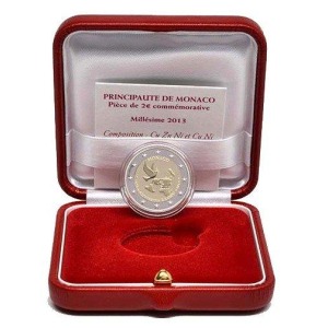 MONACO - 2013 - 2 € 20° dell'adesione all'ONU - PROOF in cofanetto