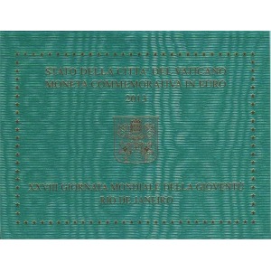 VATICANO - 2013 - 2 € Giornata mondiale della gioventù, Rio de Janeiro- FDC in folder