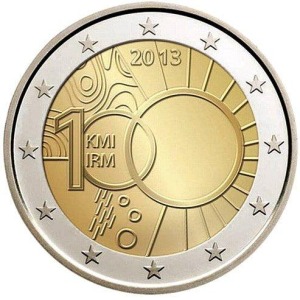 BELGIO - 2013 - 2 € 100° dell'Istituto di Metereologia Reale - Rotolino