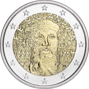 FINLANDIA - 2013 - 2 € 125° della nascita di Frans Eemil Sillanpää - Rotolino