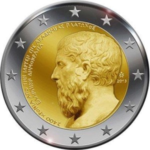 GRECIA - 2013 - 2 € 2400° dell'Accademia Platonica - Rotolino