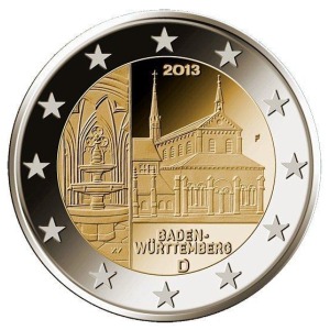 GERMANIA - 2013 - 2 € Baden-Württemberg - Zecca J - Rotolino