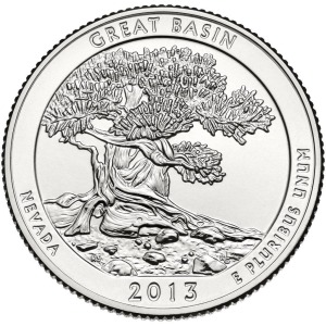 STATI UNITI - 2013 - 25 c. Parchi: Great Basin (Nevada) - Zecca S FDC
