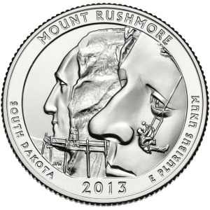 STATI UNITI - 2013 - 25 c. Parchi: Mount Rushmore National Memorial (South Dakota) - Zecca S FDC