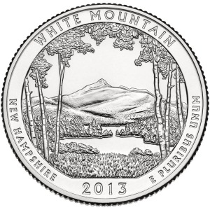 STATI UNITI - 2013 - 25 c. Parchi: White Mountain National Forest (New Hampshire) - Zecca S FDC