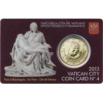 VATICANO - 2013 - Coin Card N° 4: Pietà di Michelangelo con 50 c. - 1 moneta FDC