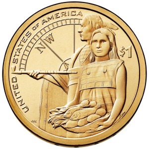STATI UNITI - 2014 - 1 $ Nativi: Successo della spedizione Lewis e Clark - Zecca D FDC