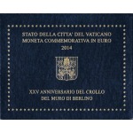 VATICANO - 2014 - 2 € 25° della caduta del Muro di Berlino - FDC in folder