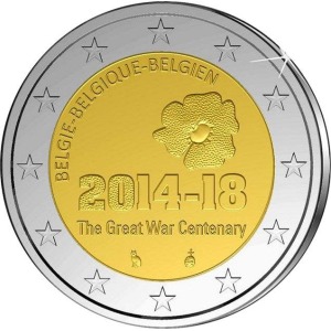 BELGIO - 2014 - 2 € 100° della Prima Guerra Mondiale - Rotolino