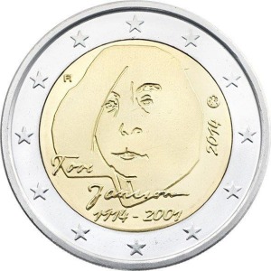 FINLANDIA - 2014 - 2 € 100° della nascita di Tove Jansson - Rotolino
