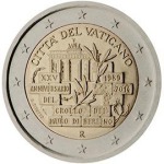 VATICANO - 2014 - 2 € 25° della caduta del Muro di Berlino - FDC in folder