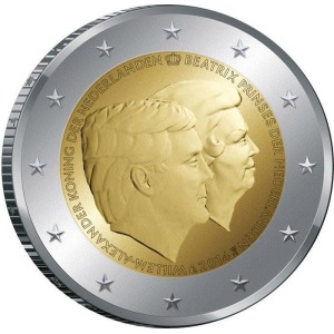 PAESI BASSI - 2014 - 2 € Doppio ritratto - Rotolino