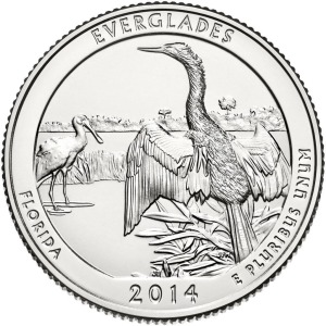 STATI UNITI - 2014 - 25 c. Parchi: Everglades (Florida) - Zecca S FDC