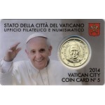 VATICANO - 2014 - Coin Card N° 5: Papa Francesco con 50 c. - 1 moneta FDC