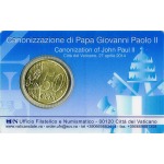 VATICANO - 2014 - Stamp&Coin Card N° 5: Canonizzazione di Papa Giovanni Paolo II con 50 c. - 1 moneta FDC