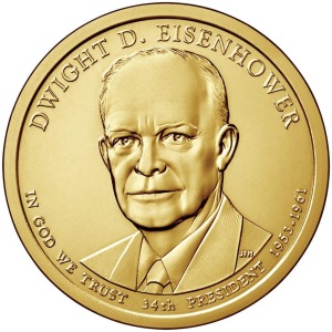 STATI UNITI - 2015 - 1 $ Presidenti: Dwight David Eisenhower - Zecca D FDC