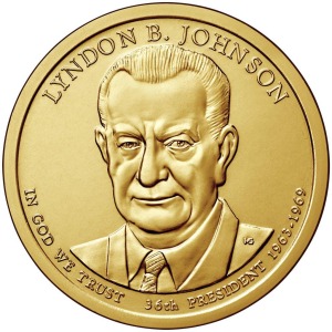 STATI UNITI - 2015 - 1 $ Presidenti: Lyndon Baines Johnson - Zecca D FDC