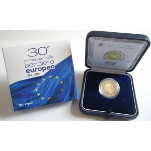 ITALIA - 2015 - 2 € 30° della Bandiera dell'UE - PROOF in cofanetto