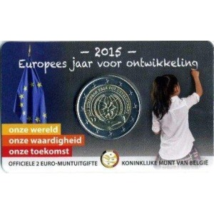BELGIO - 2015 - 2 € Anno europeo per lo sviluppo - FDC in coin card (versione olandese)