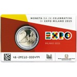 ITALIA - 2015 - 2 € Expo Milano 2015 - FDC in coin card