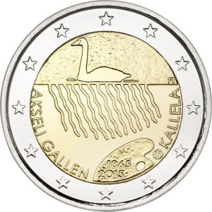 FINLANDIA - 2015 - 2 € 150° della nascita di Akseli Gallen-Kallela - Rotolino