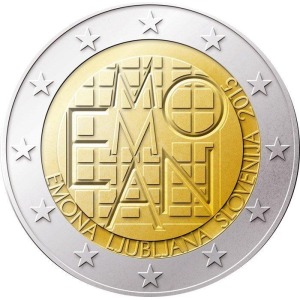 SLOVENIA - 2015 - 2 € 2000 anni dell'insediamento romano di Emona - Rotolino