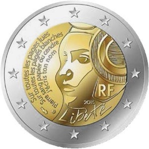 FRANCIA - 2015 - 2 € 225° Festa della Federazione - Rotolino
