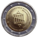 SAN MARINO - 2015 - 2 € 25° della Riunificazione della Germania - FDC in folder