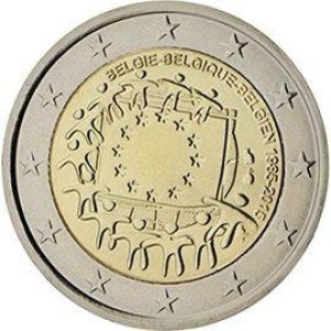 BELGIO - 2015 - 2 € 30° della Bandiera dell'UE - Rotolino