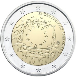 FINLANDIA - 2015 - 2 € 30° della Bandiera dell'UE - Rotolino