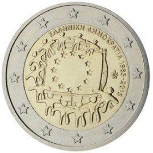 GRECIA - 2015 - 2 € 30° della Bandiera dell'UE - Rotolino