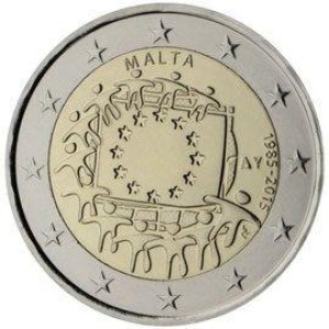 MALTA - 2015 - 2 € 30° della Bandiera dell'UE - Rotolino