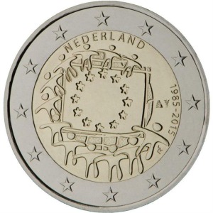 PAESI BASSI - 2015 - 2 € 30° della Bandiera dell'UE - Rotolino